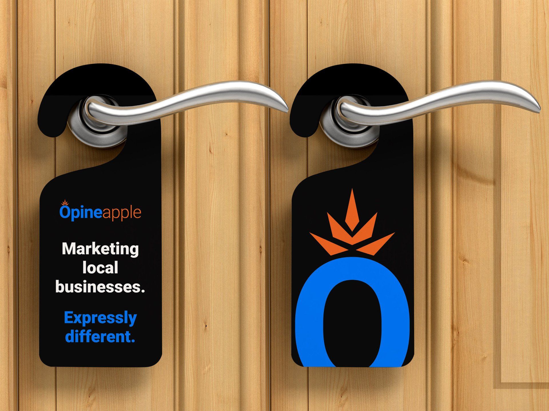 An image of door hangers.