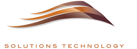 A logo for a company called solutions technology