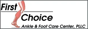 The logo for usfas foot and ankle specialists is blue and gray.