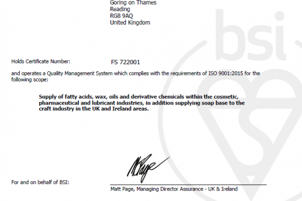 a bsi certificate with a signature on it