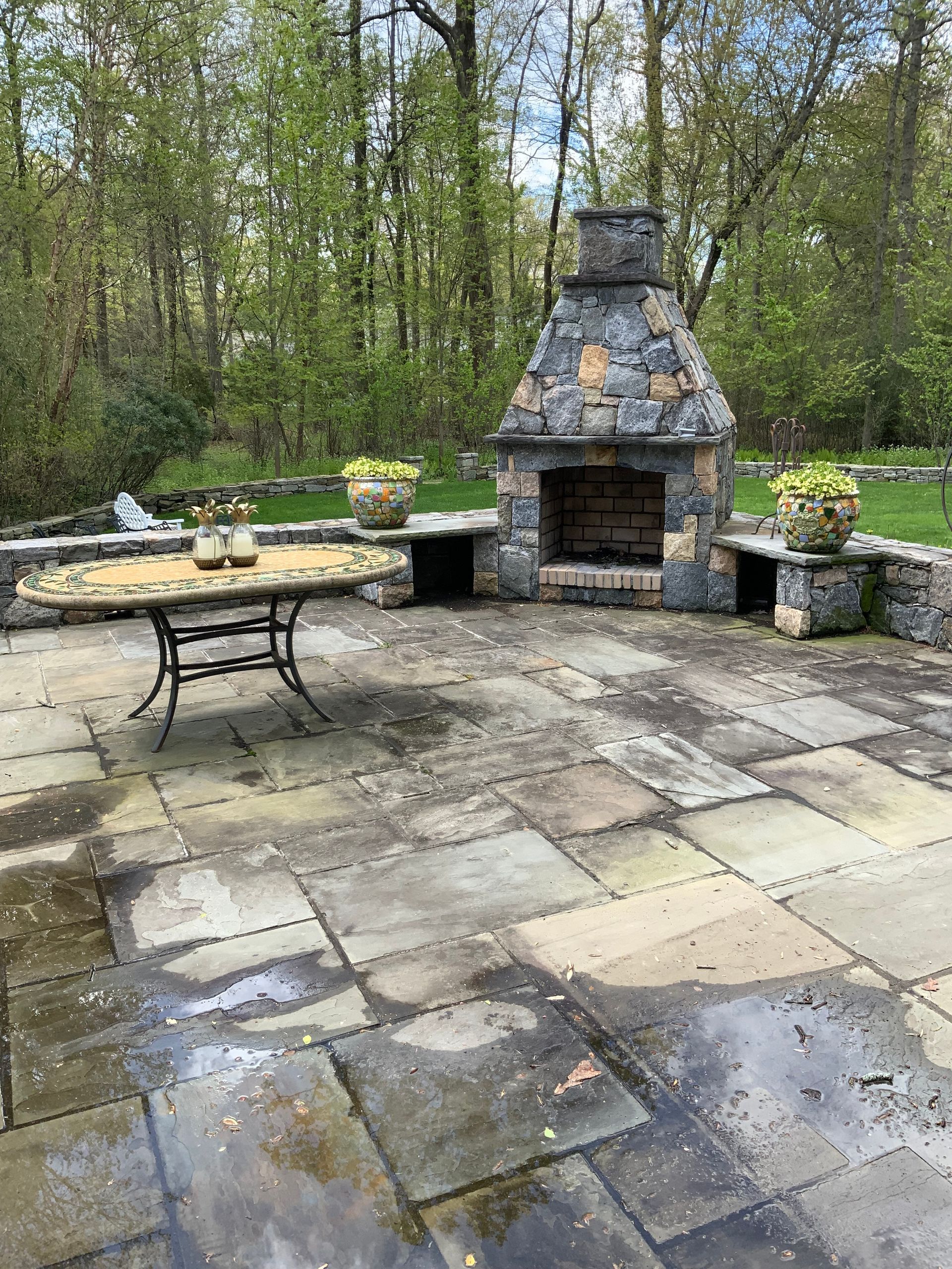 Before Far Fire Place Cleaning - Fairfield, CT – C&S Power Washing