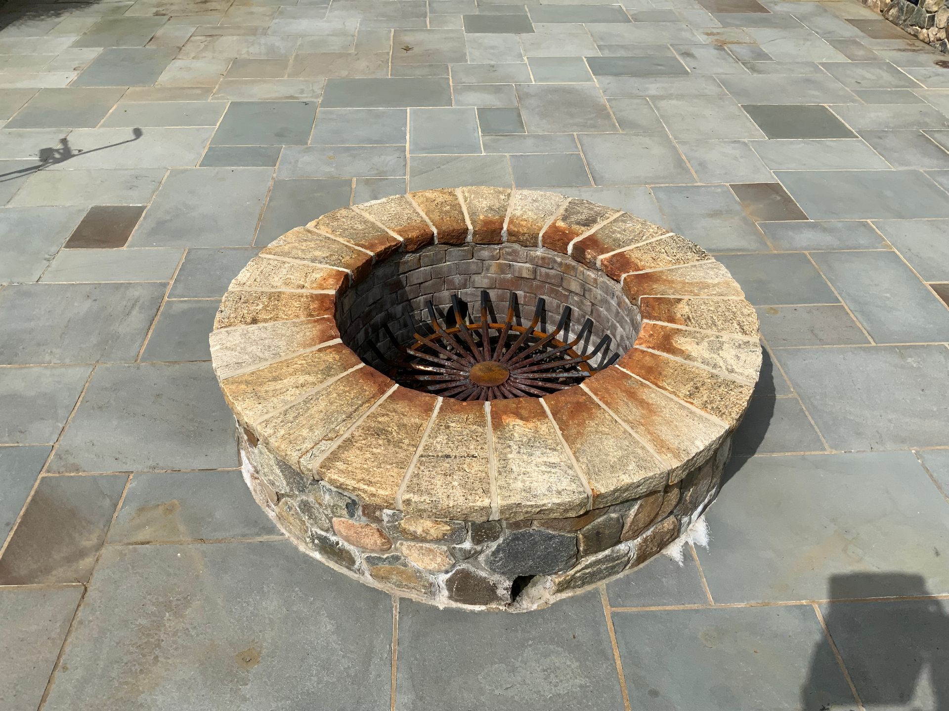 Before Round Fire Place Cleaning - Fairfield, CT – C&S Power Washing
