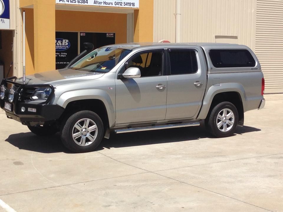 Silver Pickup Truck With a Canopy and Bull Bar Parked Outside — R&B Automotive PTY LTD In Urangan, QLD