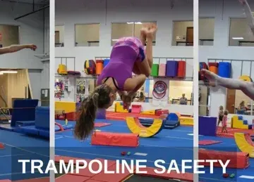 Girls jumping on a trampoline