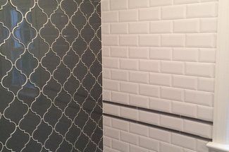 White Brick Wall In Bathroom — Warren, NJ — Z & B Fine Euro Construction