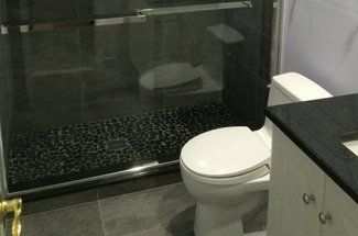 Stone Floor Bathroom — Warren, NJ — Z & B Fine Euro Construction
