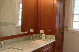 Wooden Bathroom Cabinets — Warren, NJ — Z & B Fine Euro Construction