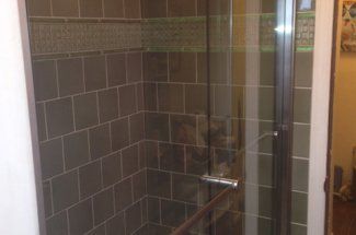 Bathroom With Glass Door — Warren, NJ — Z & B Fine Euro Construction