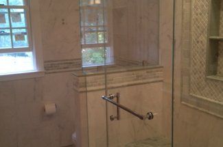 Frameless Bathroom Glass Door — Warren, NJ — Z & B Fine Euro Construction