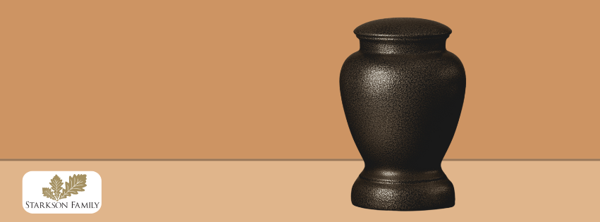 Dark vase-a uperd n against light brown background 