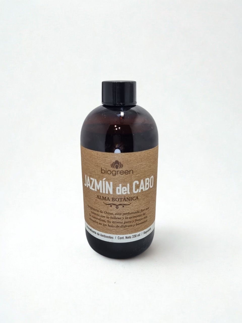 Botella marrón de aceite esencial
