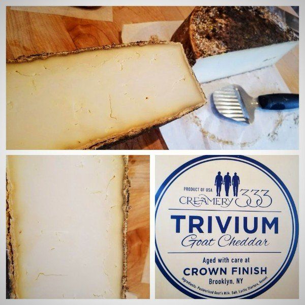 trivium goat cheddar is aged with care at crown finish