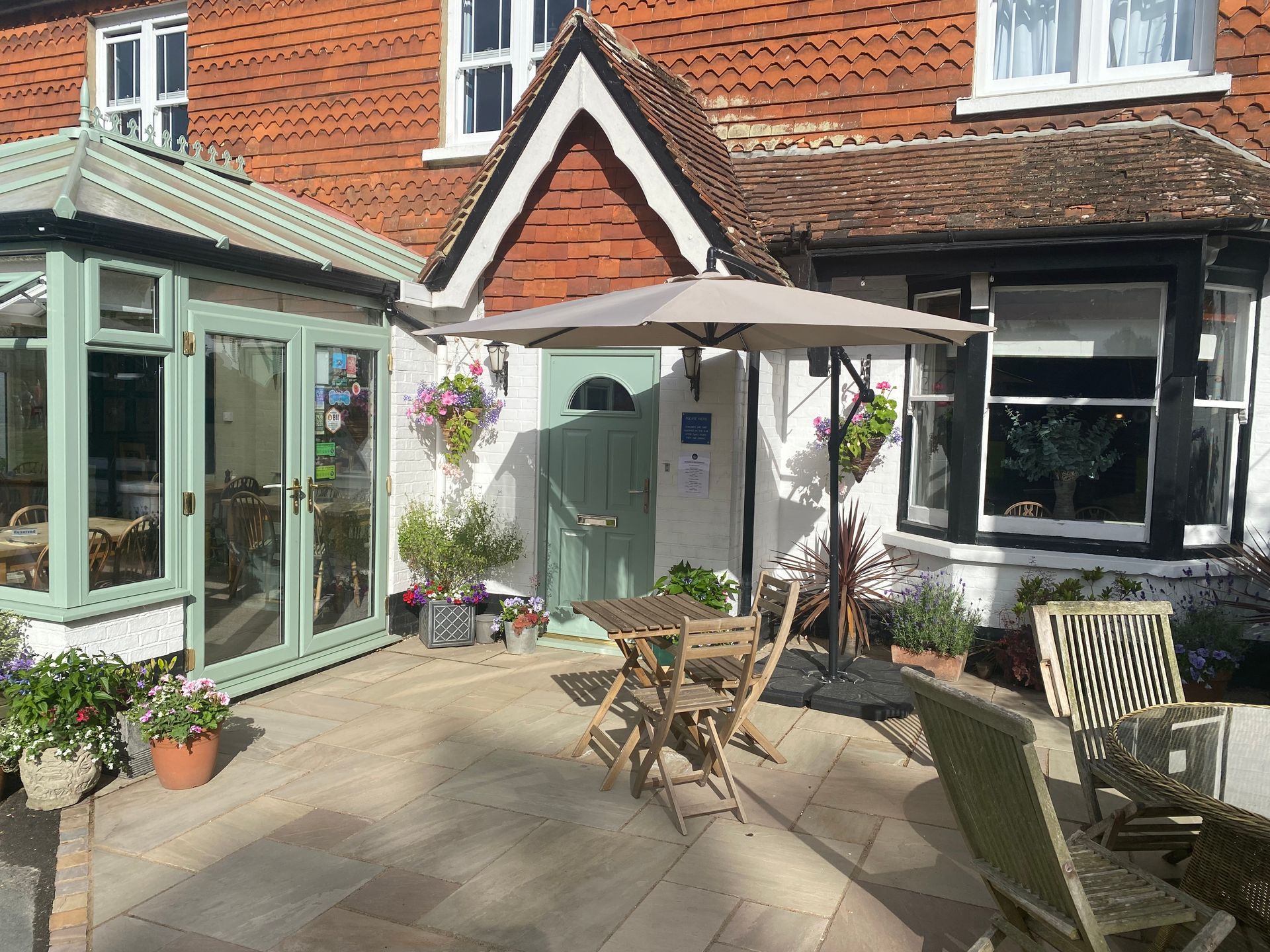 Crown Inn Dial Post West Sussex patio beer garden