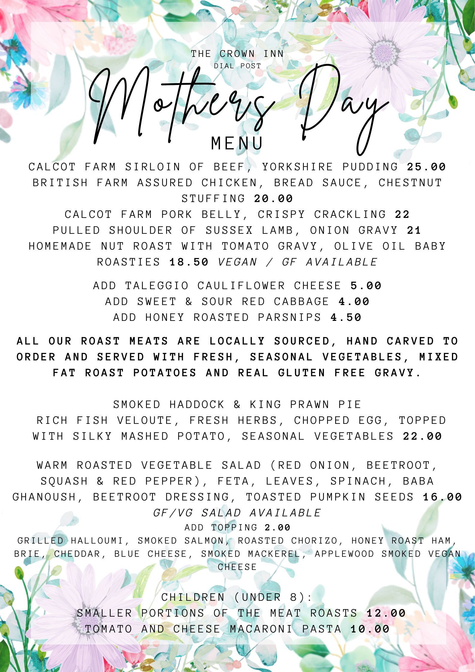 Mother's Day At The Crown Inn Dial Post 