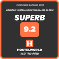 A sticker that says superb 9.2 on it