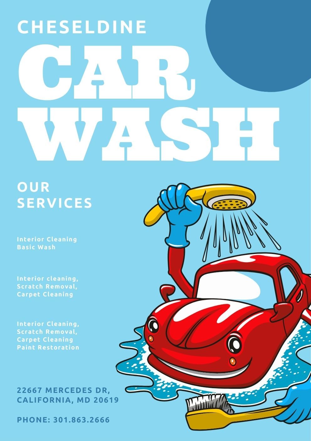 cheseldine car wash services in Southern md. Calvert County, St. Mary's County md