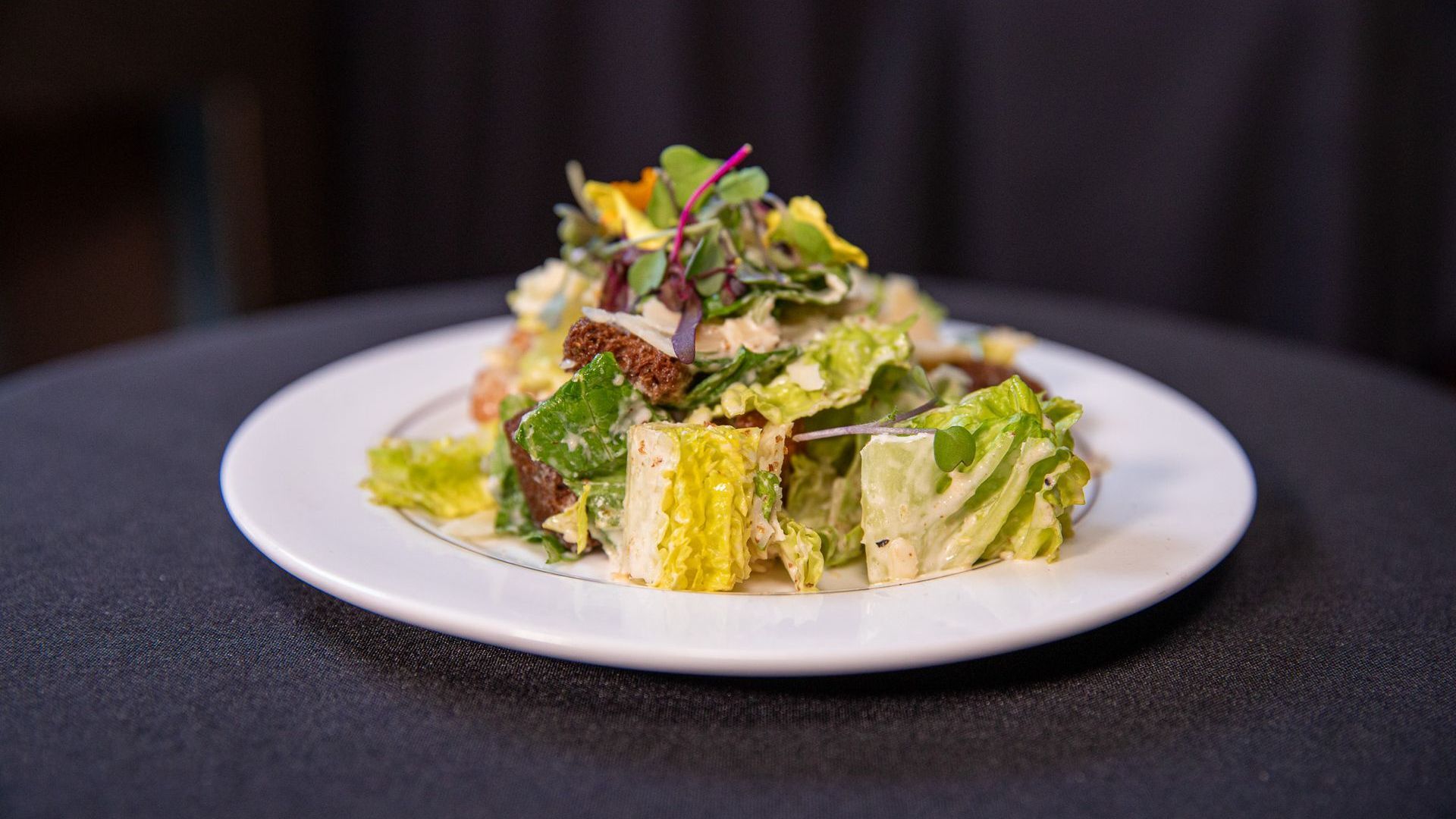 salad on white plate