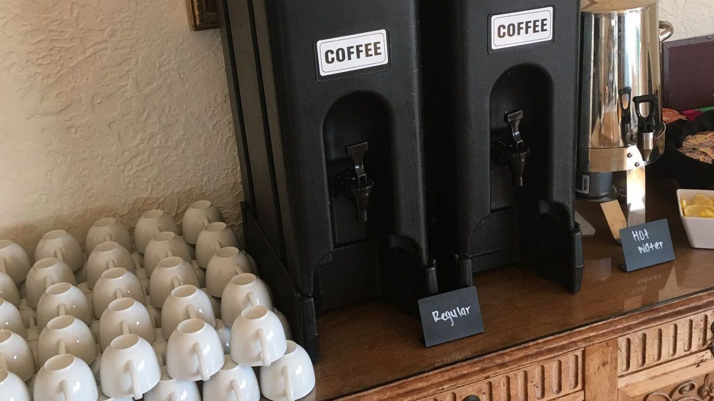 coffee station with mugs
