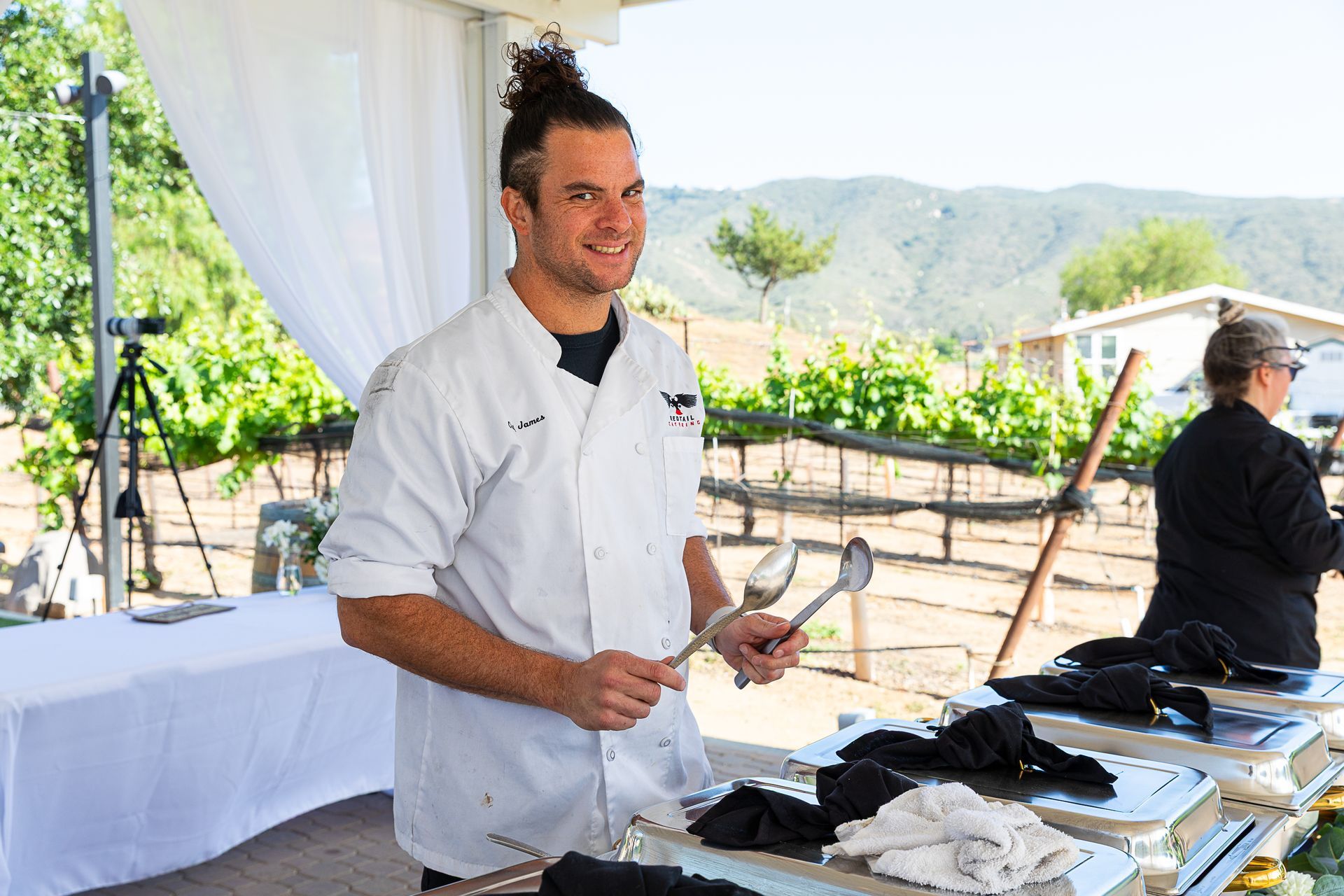 red tail catering server