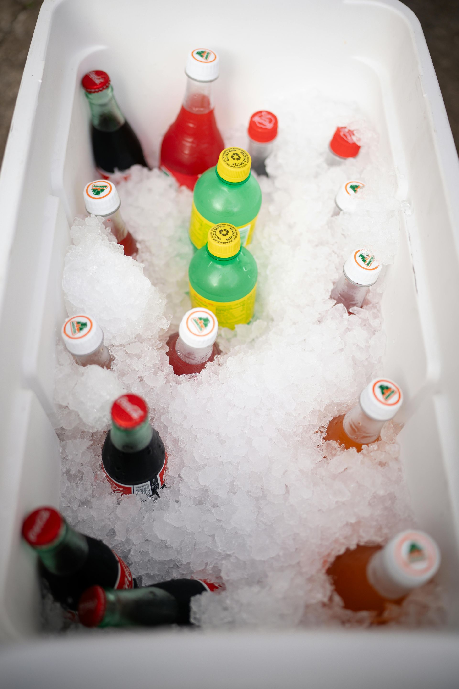 drinks in cooler