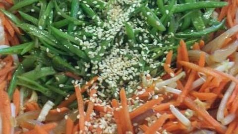 green beans and carrots