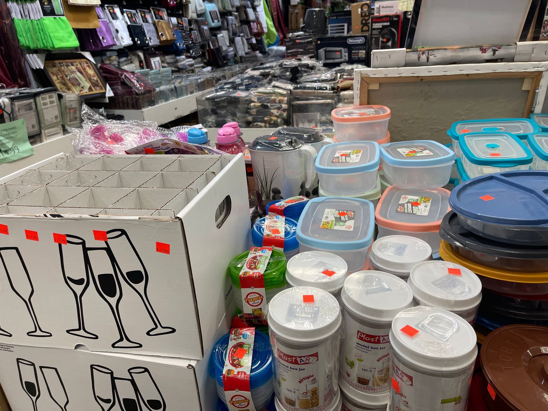 A store filled with lots of plastic containers and boxes.