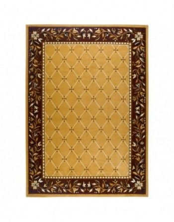 A rug with a floral design on it