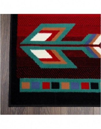 A rug with a native american design on it
