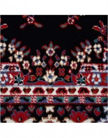 A close up of a rug with a floral pattern on it