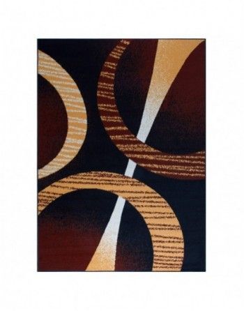 A picture of a rug with circles on it