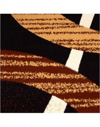 A close up of a rug with a brown and white pattern