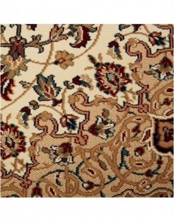 A close up of a rug with a floral pattern