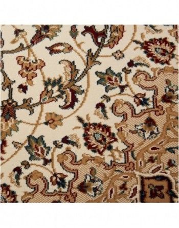 A close up of a rug with a floral pattern