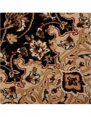 A close up of a rug with a floral pattern