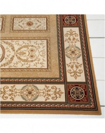 A rug with a floral pattern on it