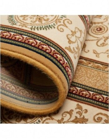 A close up of a rug with a pattern on it