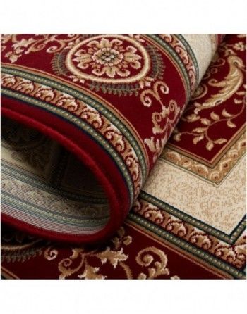 A close up of a rug with a floral pattern on it