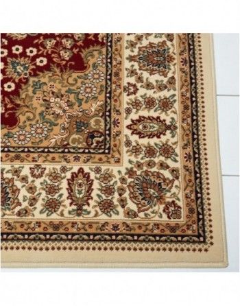 A rug with a floral pattern on it
