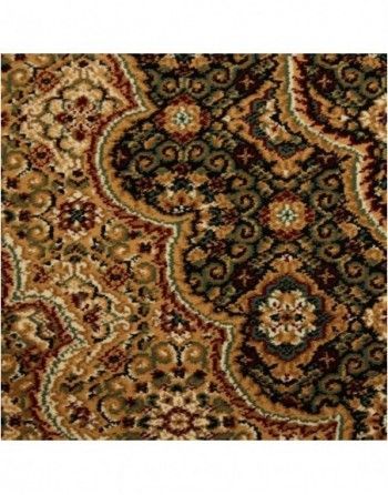 A close up of a rug with a floral pattern