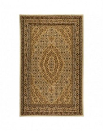 A rug with a pattern on it is on a white background.