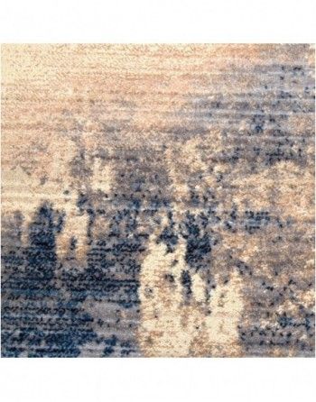 A close up of a rug that looks like a painting.