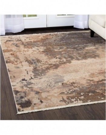 A rug is sitting on a wooden floor next to a couch.