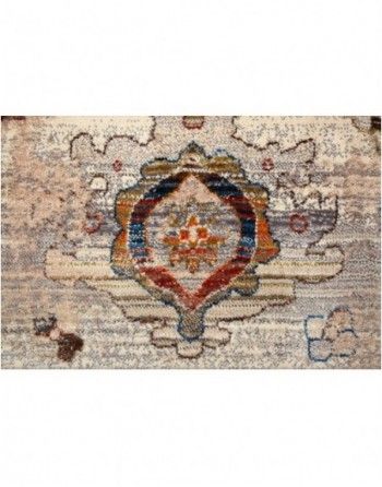 A close up of a rug with a pattern on it