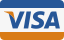 A blue and orange visa logo on a white background.