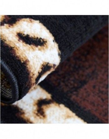 A close up of a rug with a leopard print on it