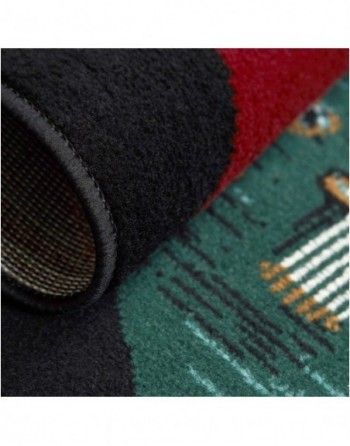 A close up of a rug with a striped pattern on it.