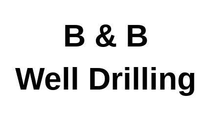 b & b well drilling text logo