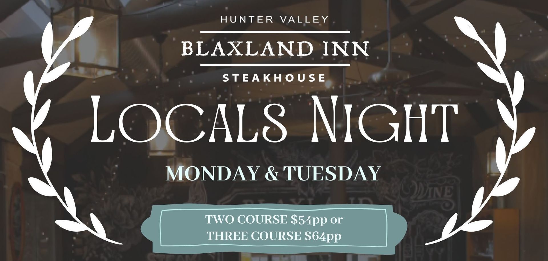 locals offer at blaxland inn restaurant in the hunter valley