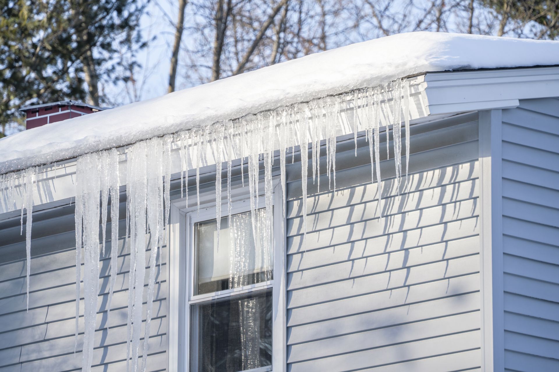 Ice dam build up causing basement water leaks