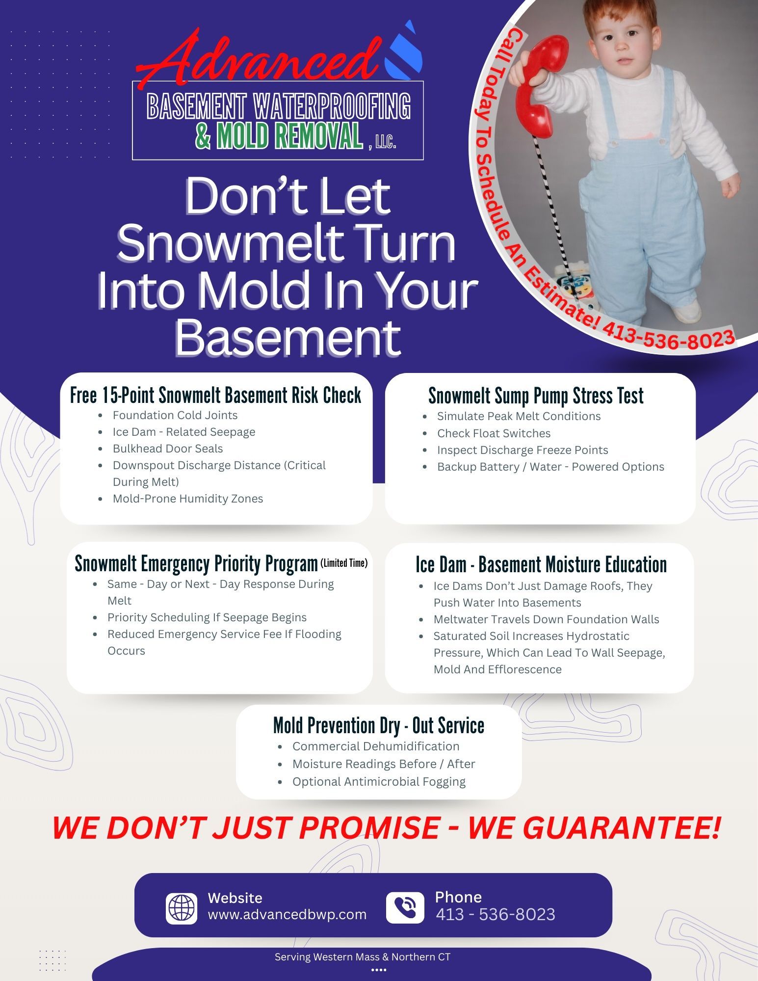 Basement waterproofing and mold removal in Chicopee, MA